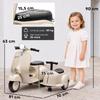 Licensed VESPA Electric Motorcycle for Children, 6V, Ages 3+, Cream
