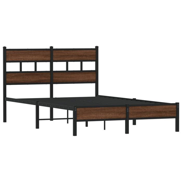 VidaXL Bed Frames Without Mattress Brown Oak 120x190 Cm, Double Bed, Bedroom Furniture, Guest Bed, Bed, Frame 4017305