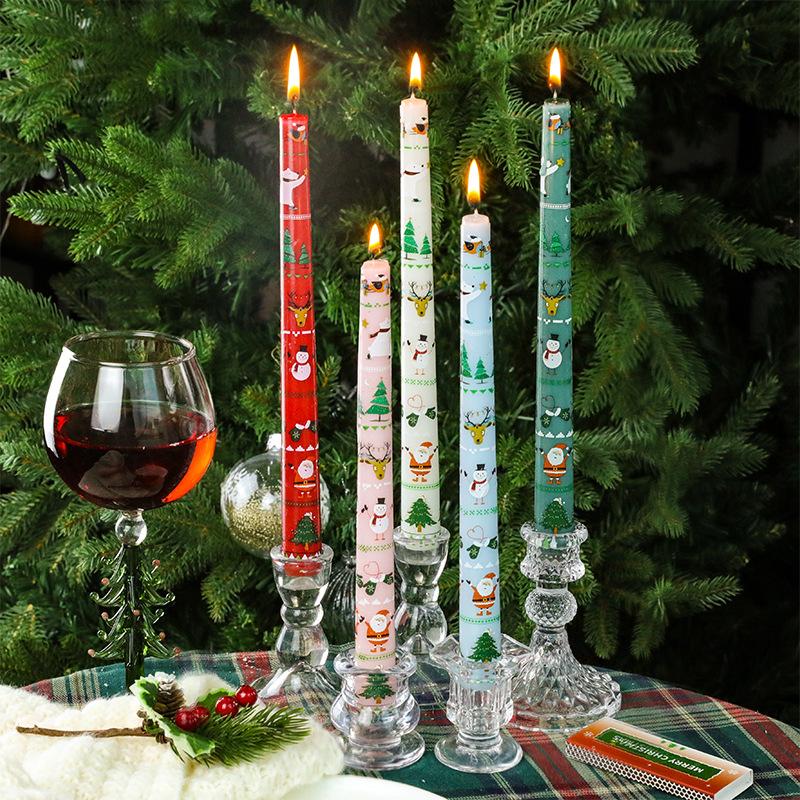 Beautiful Long Burning Smokeless Christmas Decoration Candles