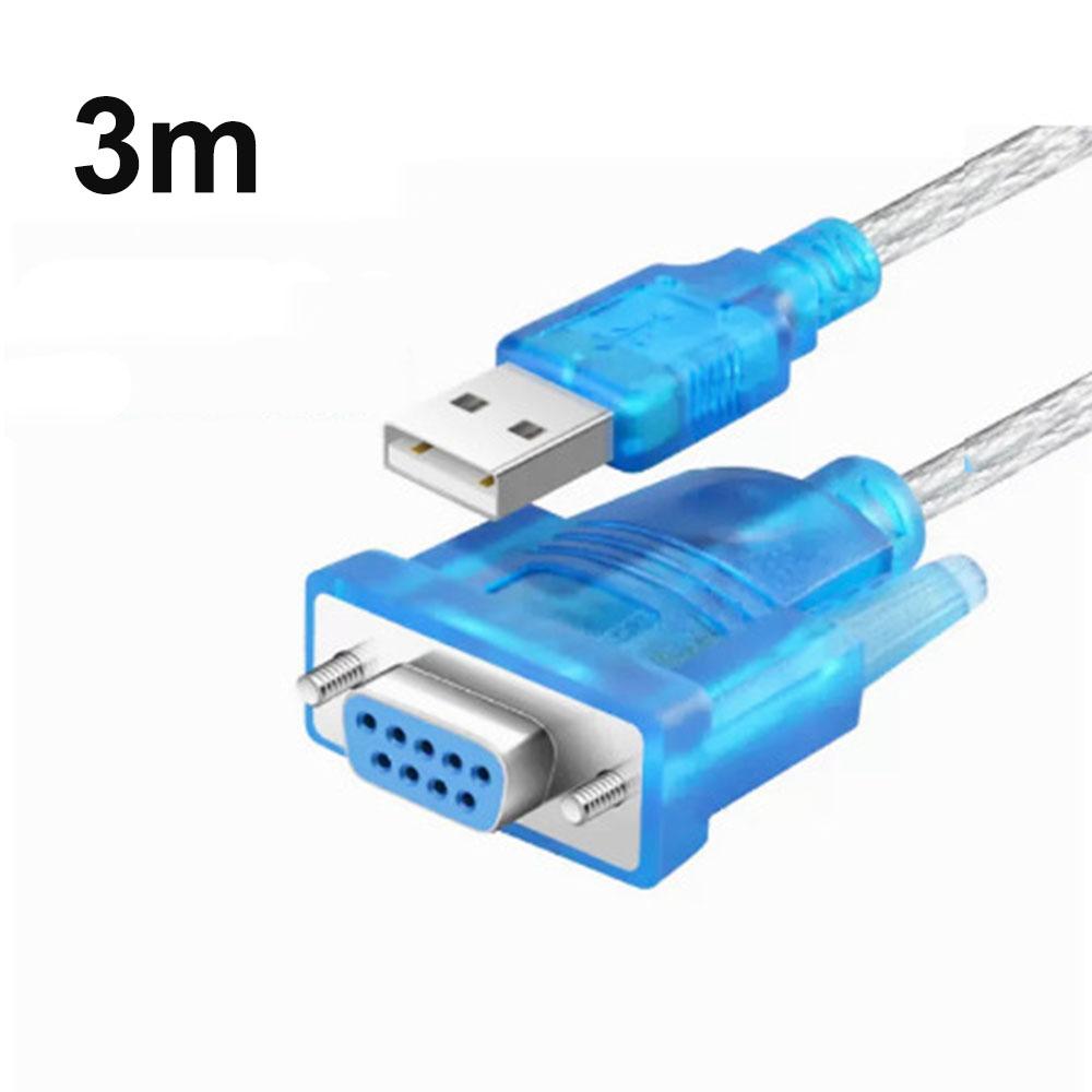 10pcs USB 2.0 to RS232 DB9 9Pin Male & Female Separate Serial Converter Cable COM Port Cord For Windows 98/2000/7/8/10 Desktop Laptop PC Computer