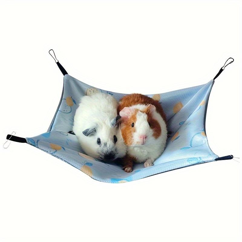 

Double-Sided Hammock Guinea Pig Breathable Summer Hammock with Sling Pets Hammock Pet Products Small Pets Accessory Equipment S синий