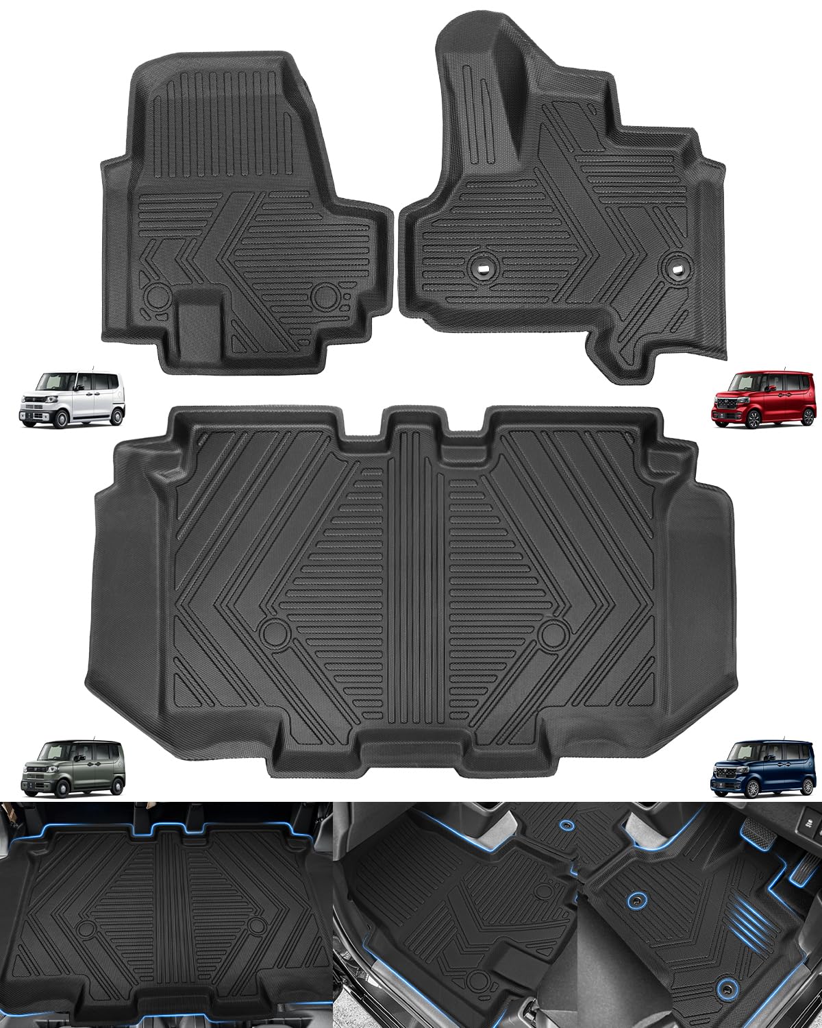 

Honda New JOY Floor Custom JOY Floor 3D TPE Материал со специальной текстурой Совместим с Honda 2023 Оригинал и Простая установка Комплект N-BOX JF5/JF6