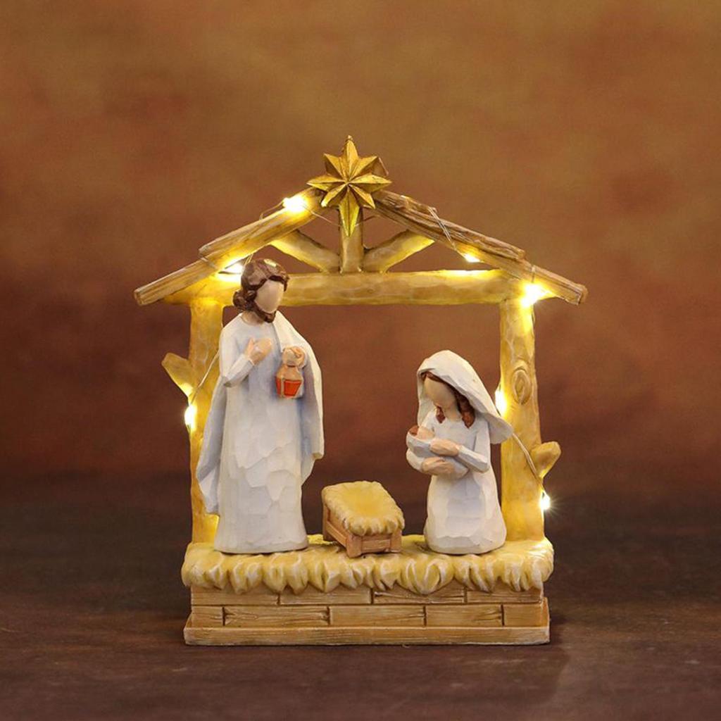 Christmas Nativity Set Jesus Nativity Set Holy Family Statue 12 Pieces Manger Statue Christmas Decorations For Home Bedroom