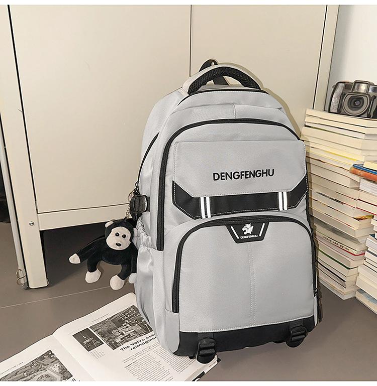 Schoolbag Korean ins new high-value retro fresh trendy cool niche design backpack couple lightweight travel backpack