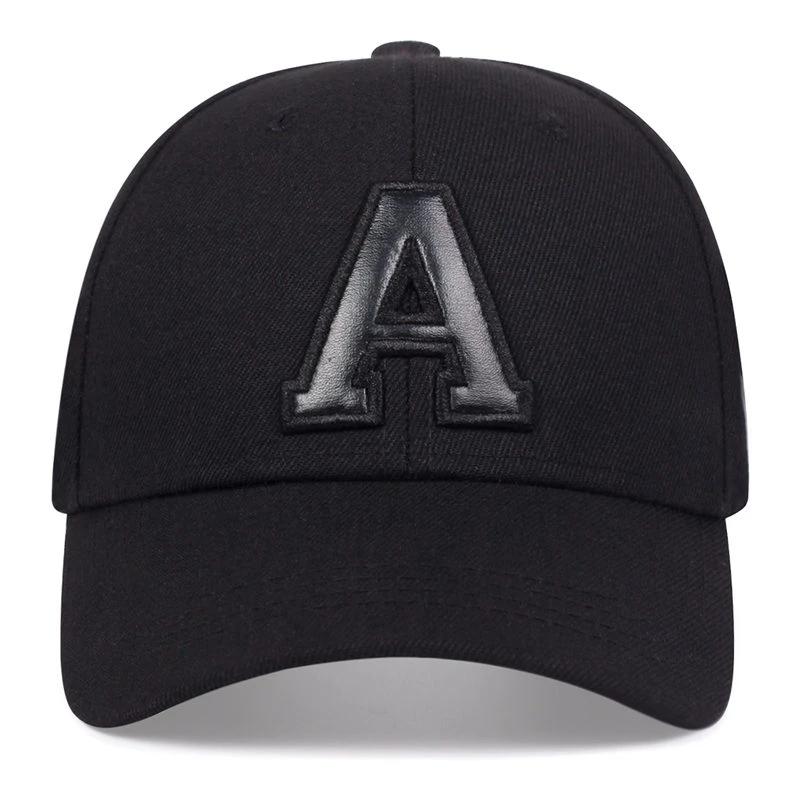 Unisex A Letter Leather Label Baseball Caps Spring and Autumn Outdoor Adjustable Casual Hats Hip Hop Hat Sunscreen Hat
