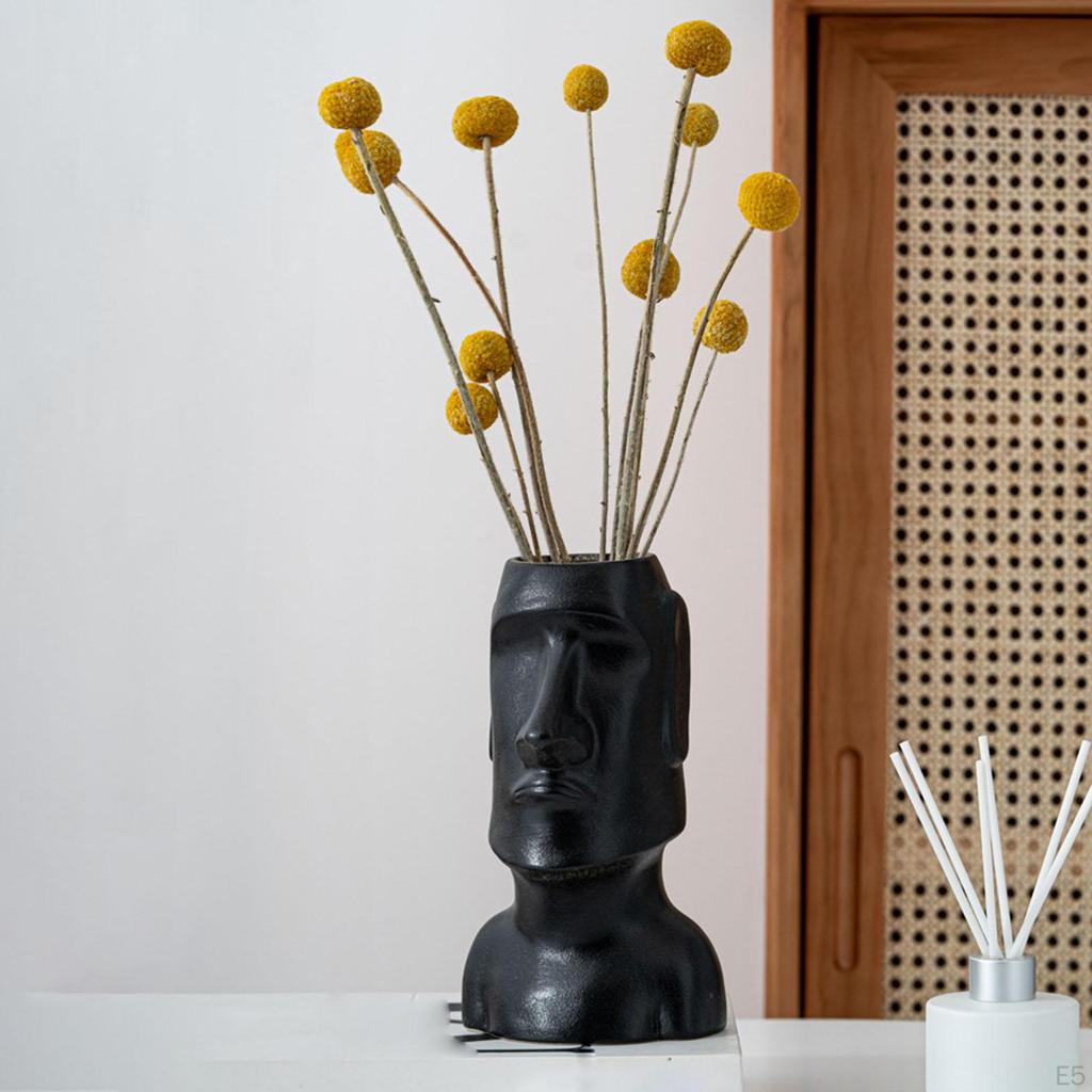 Flowerpot Collectible Sculpture Tabletop Centerpieces Bud Vase Abstract Statue for Indoor Ornaments