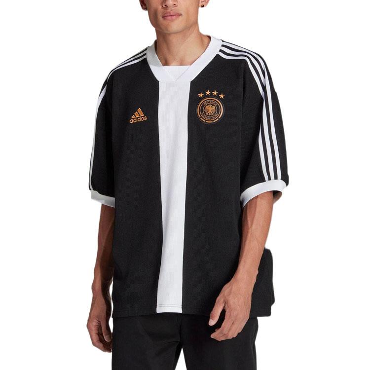adidas T Shirts Men's Black V Neck Moderate Straight Fit HF4071-