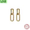 Exquisite Craftsmanship Luxurious Gold Color Color Earrings Real  Color Double Layer Clear Zircon Crystal Hoop Women Earrings