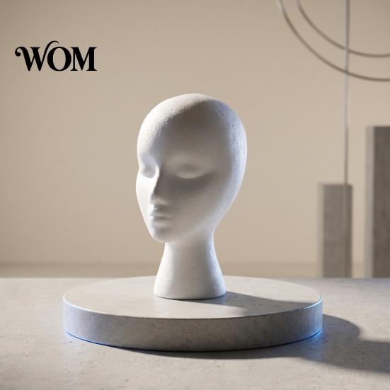 Hair Styling Tool Foam Mannequin Head, Male Female Hat Display Stand, Hairdressing Teaching Aid Lightweight Head Model for Wig Storage Stand Wigs