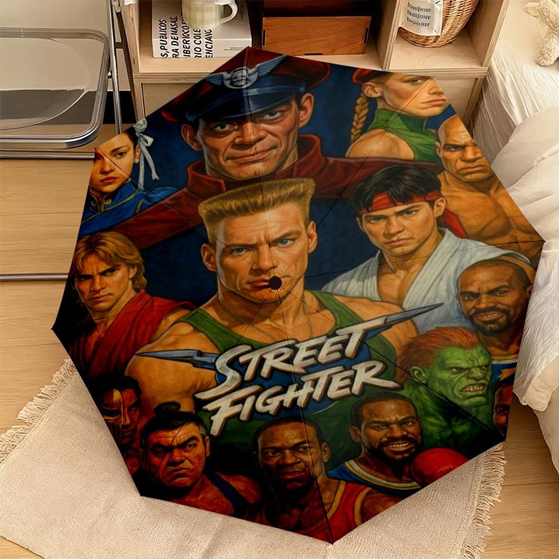 Street Fighter Champion Automatic Umbrella - Suitable Travel Portable Umbrella Outdoor sun shading umbrella Suitable For All Seasons