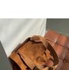 2025 Trendy Retro Brown Velvet Crossbody Bag - Women's Large Capacity Autumn/Winter Shoulder Bag