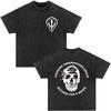 25SS High quality Vintage Rock Red Chili Printed Band Short Sleeve Heavy Washed Cotton Loose Casual Oversize Street Pop T-shirt