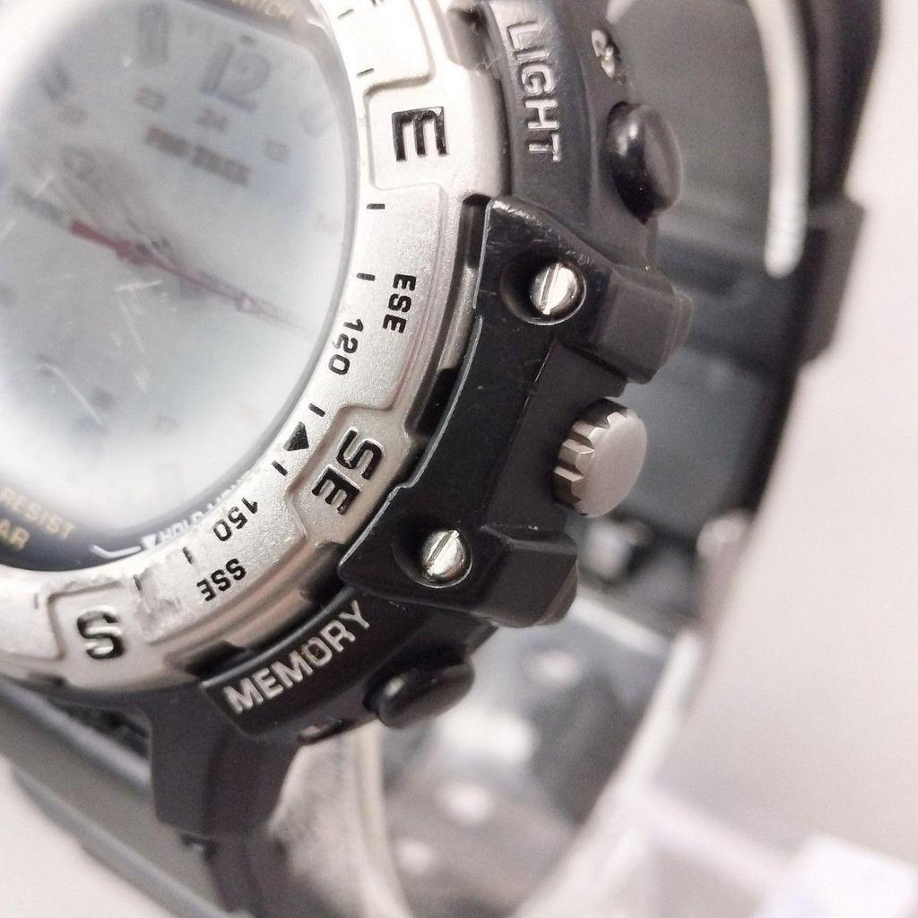 Used CASIO Pro Trek PRT-50 Twin Sensor Working Digital-Analog Twin Cept 10 ATM Water Resistant Wristwatch PROTREK