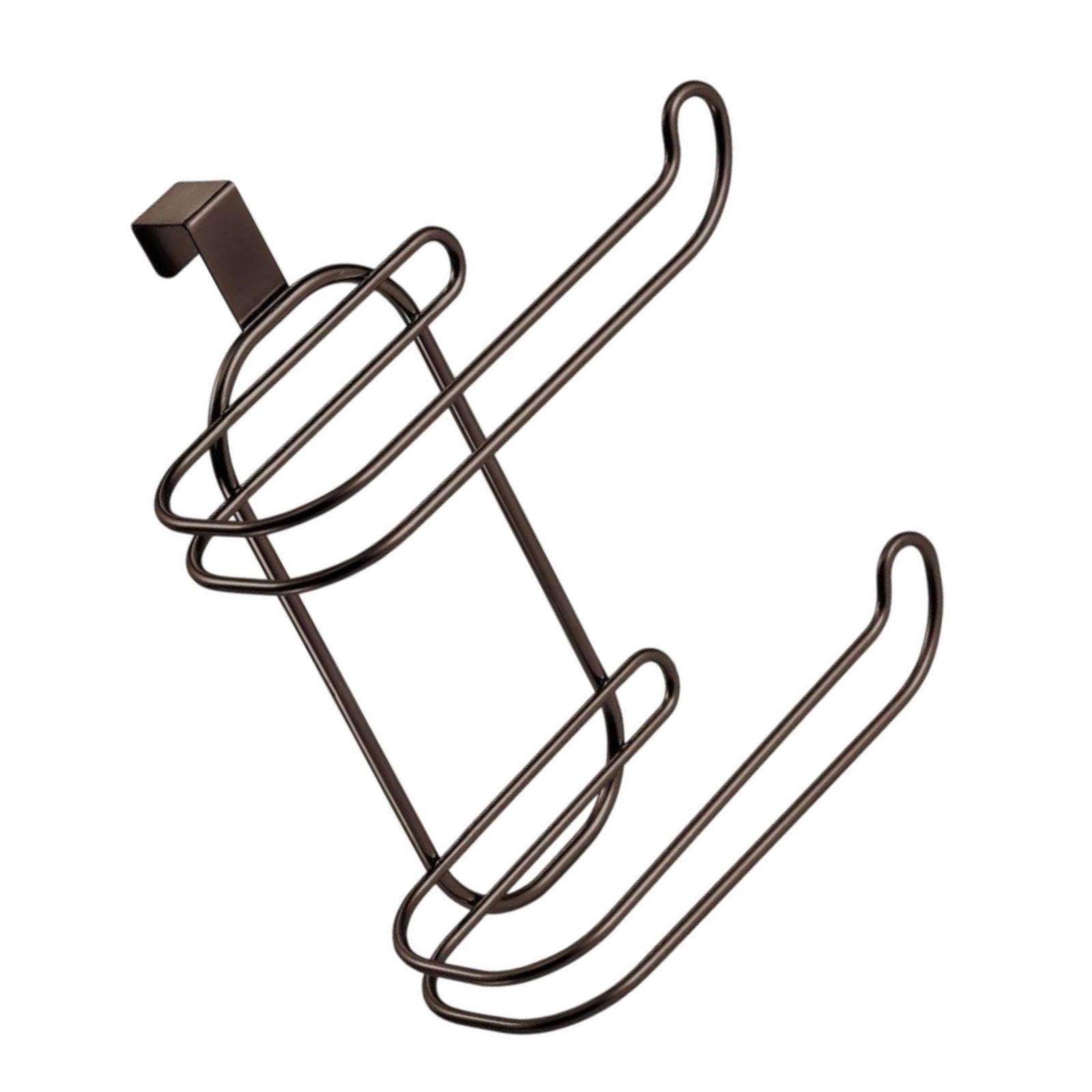 

Функциональная стойка для хранения полотенец и держатель для туалетной бумаги для ванной комнаты Легкая установка Двухслойный диспенсер для рулонов туалетной бумаги чёрный