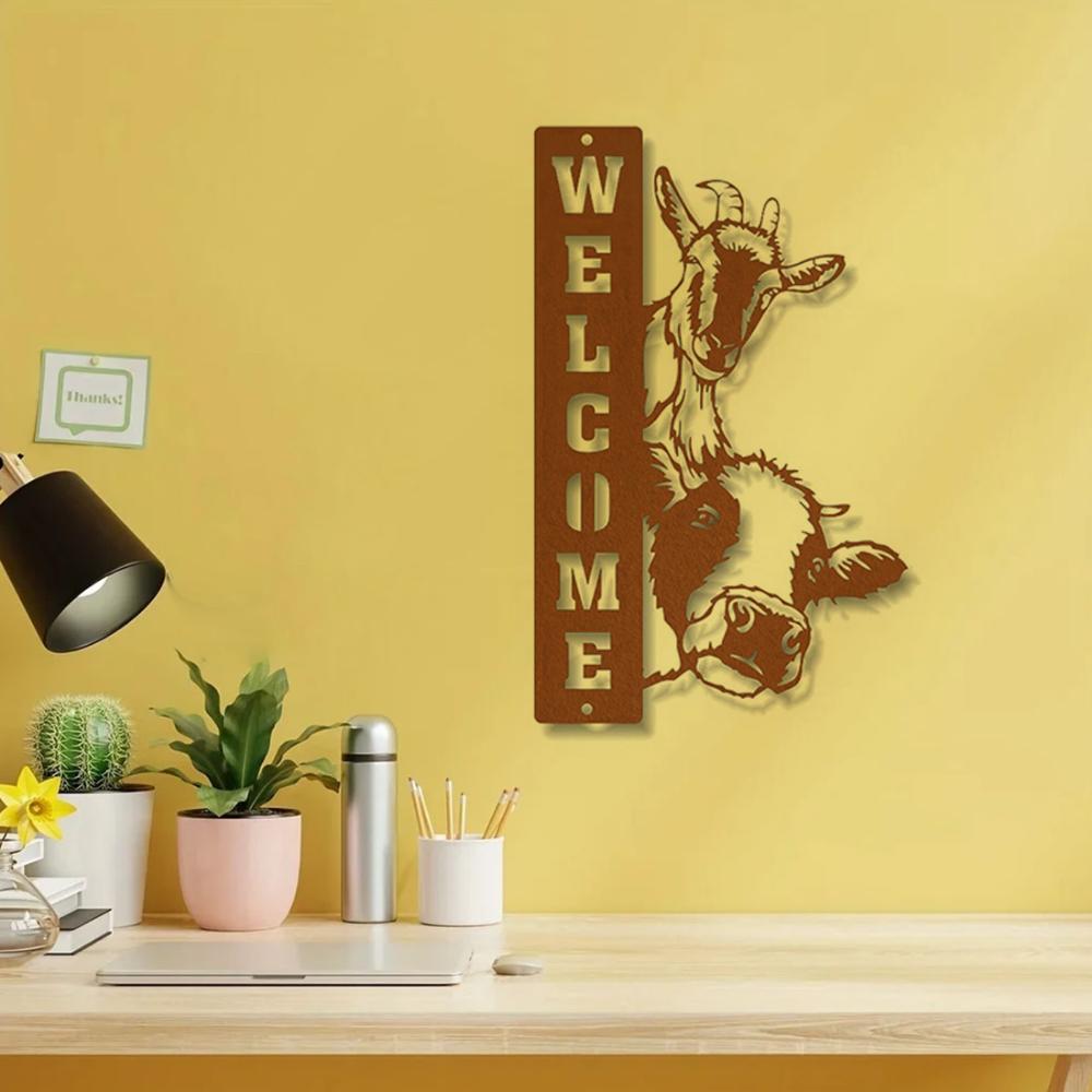 Decorative Farmhouse Signs Plaques - Transform your farm with these plaques Cow, sheep, goat signs. Welcome farm decor. Rustic.