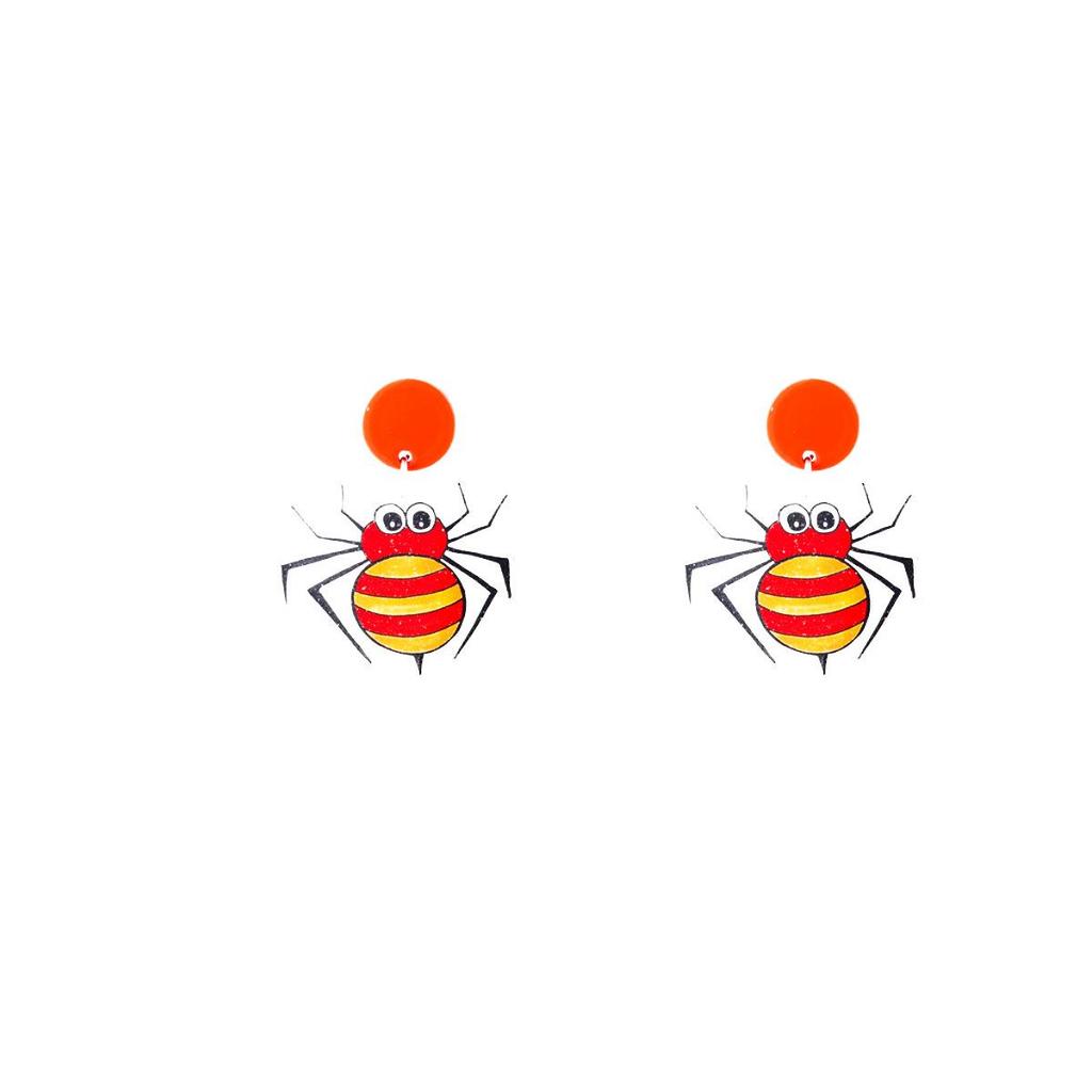 Fun Exaggerated Halloween Spider Stud Earrings – Cool, Versatile, and Fashionable European & American Style Accessory