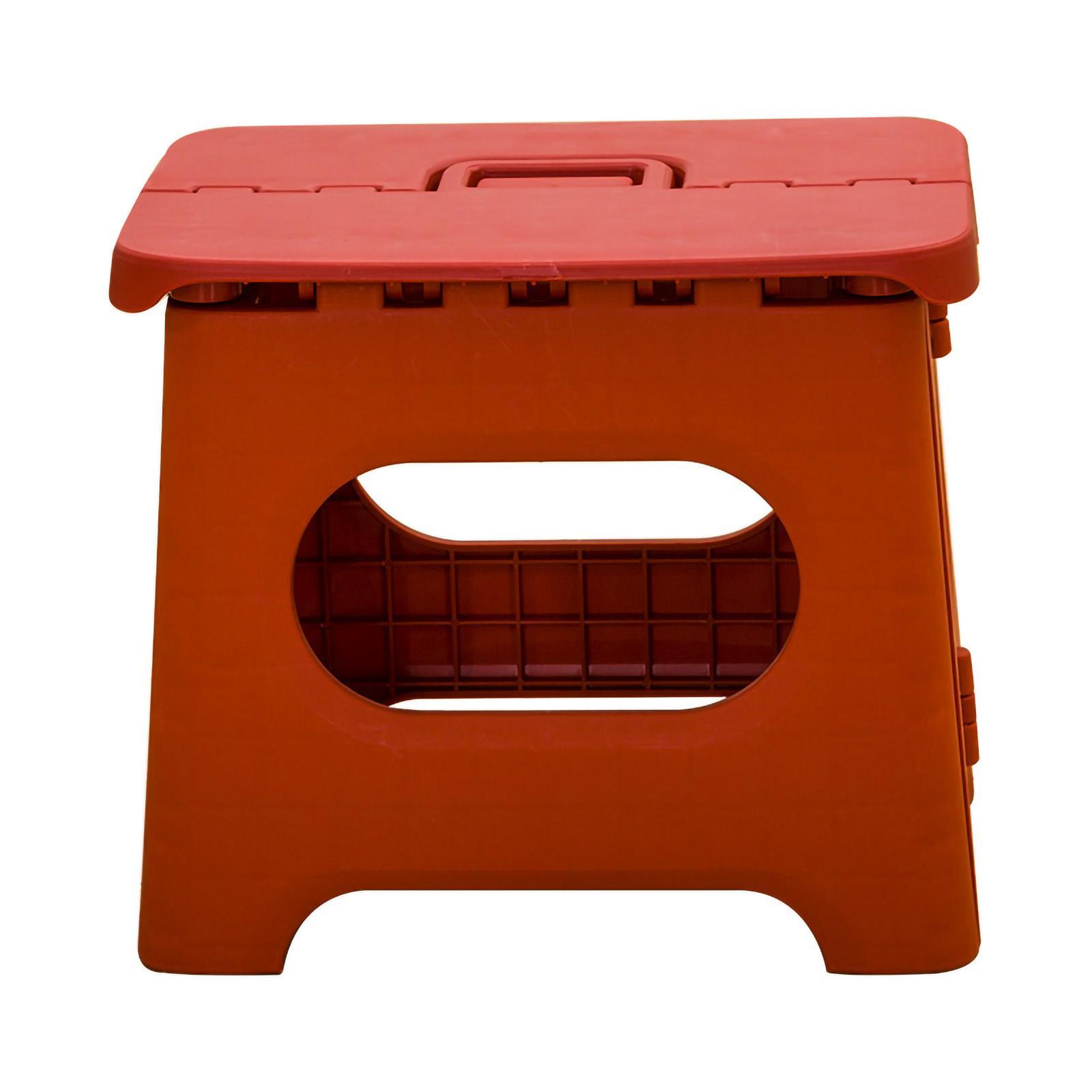 Outsideworld Red Folding Step Stool Portable Strong Space Saving Plastic Footstool For Adults And Kids Vintage