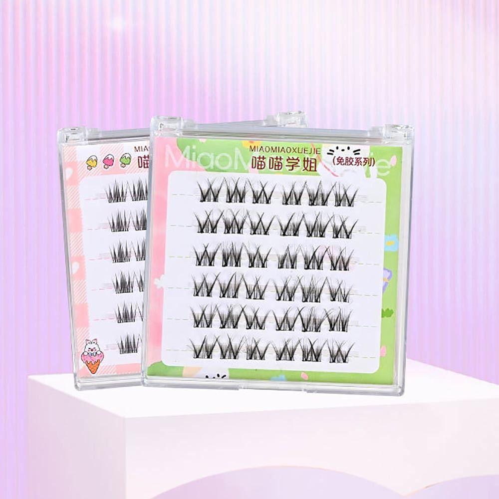 Anime Cosplay Manga Lashes With Jelly Glue Strips Cat Elf Eyelashes Makeup Supplies