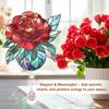 Rose Suncatcher - Birth Flower Gifts for Women, Birth Flower with Name Suncatcher Ornament with Crystal, for Mom, Grandma