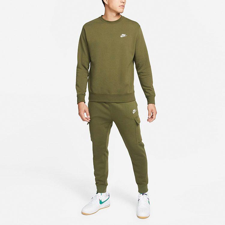 Nike Sweatshirts Men's Green Crew Neck Moderate Regular BV2667-326