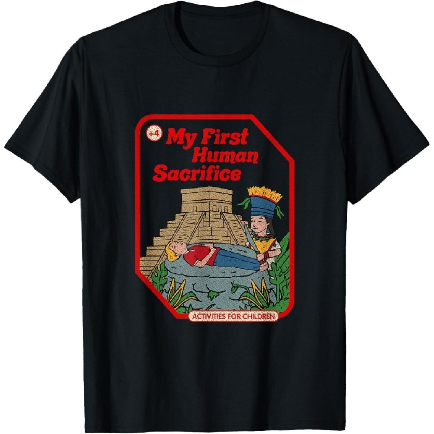 

My First Human Sacrifice Occult Goth Vintage Childgame Premium T-Shirt XXXXXL різнокольоровий