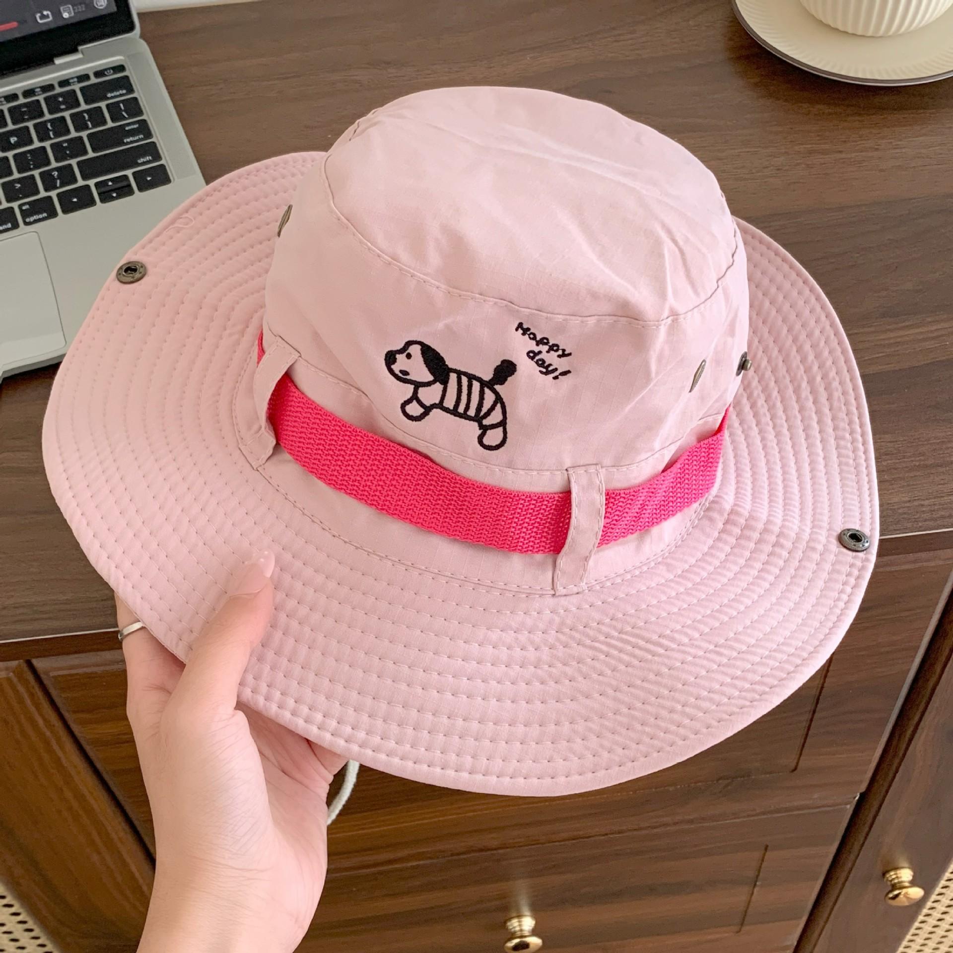 

Розовая шапка для альпинизма для щенка, шляпа рыбака, детская летняя шляпа для рыбалки, шляпа от солнца для кемпинга на открытом воздухе, пеших прогулок розовый