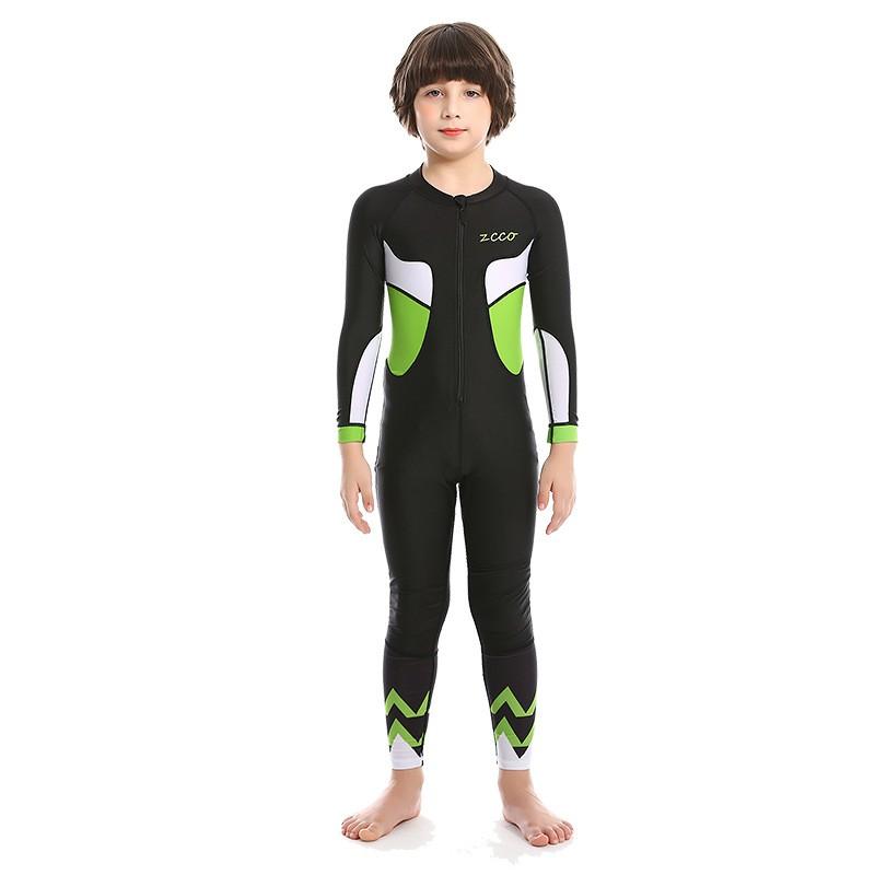 

Children s Diving Suits Men Girls Outdoor Long-sleeved One-piece Swimsuit Sunscreen Quick-drying S