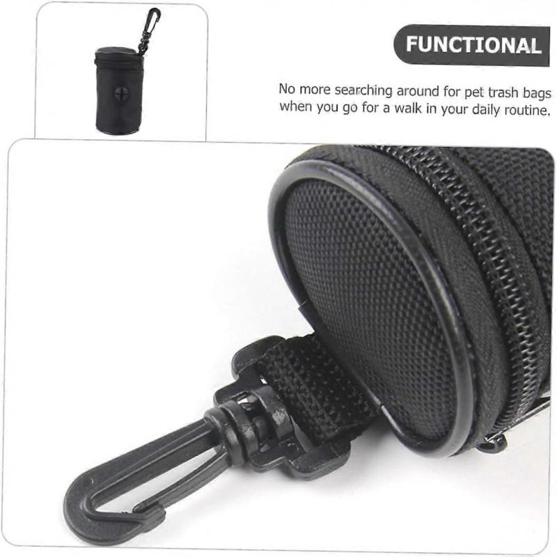 Pet Waste Bags for Dog Waste Dispenser, Oxford Fabric, Black, Suitable for Puppies and Dogs, Portable Trash Bag Holder