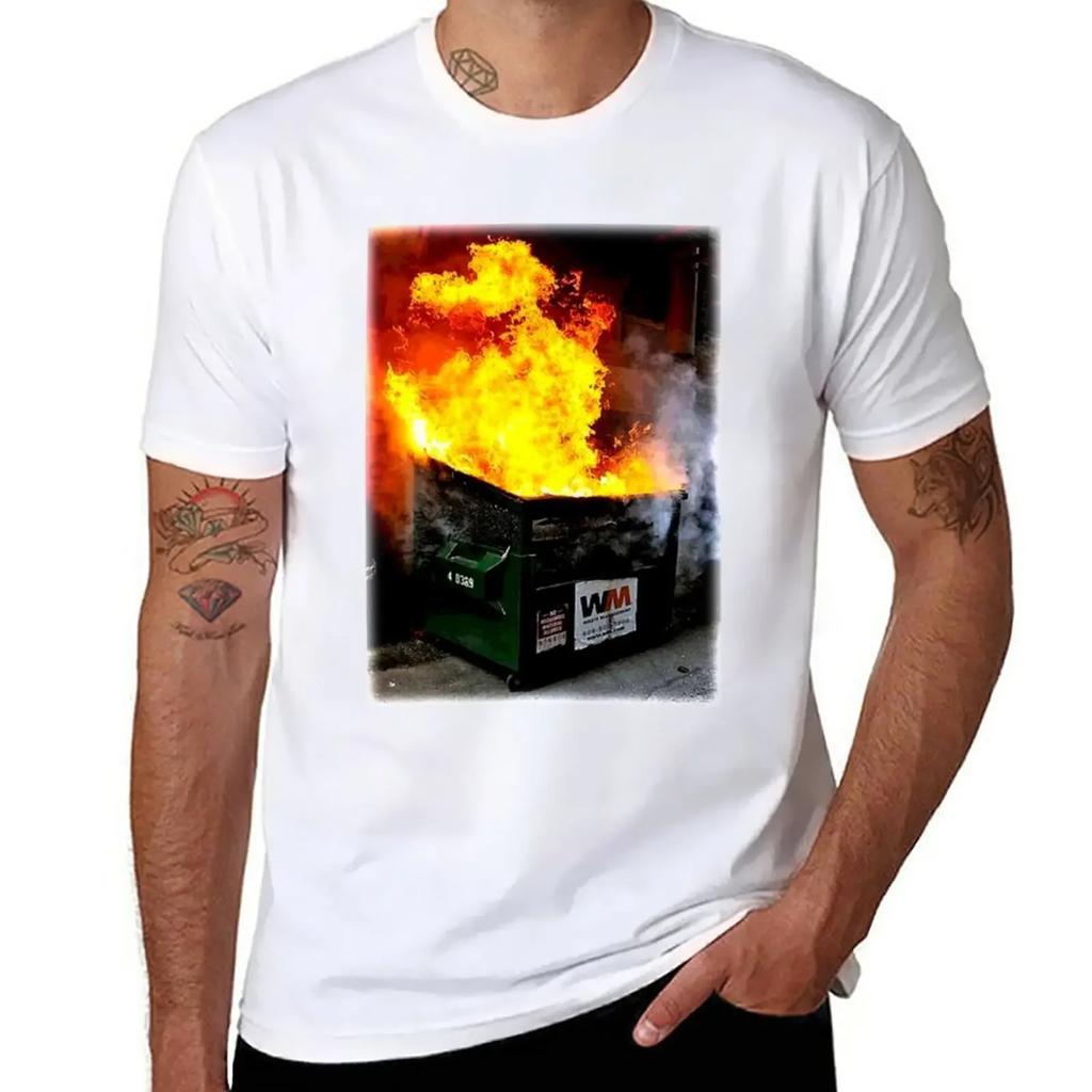 Dumpster Fire T-Shirt Aesthetic Clothes Tees Sports Fans Mens T Shirts Casual Stylish