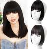 Synthetic Hairpiece False Bang Clip-In Bangs Extension Natural Black Fake Fringe Invisible Clourse Hairpiece For Women