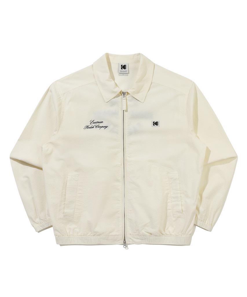 Kodak The Kodak Company Cotton Sewer Collar Jacket Ivory