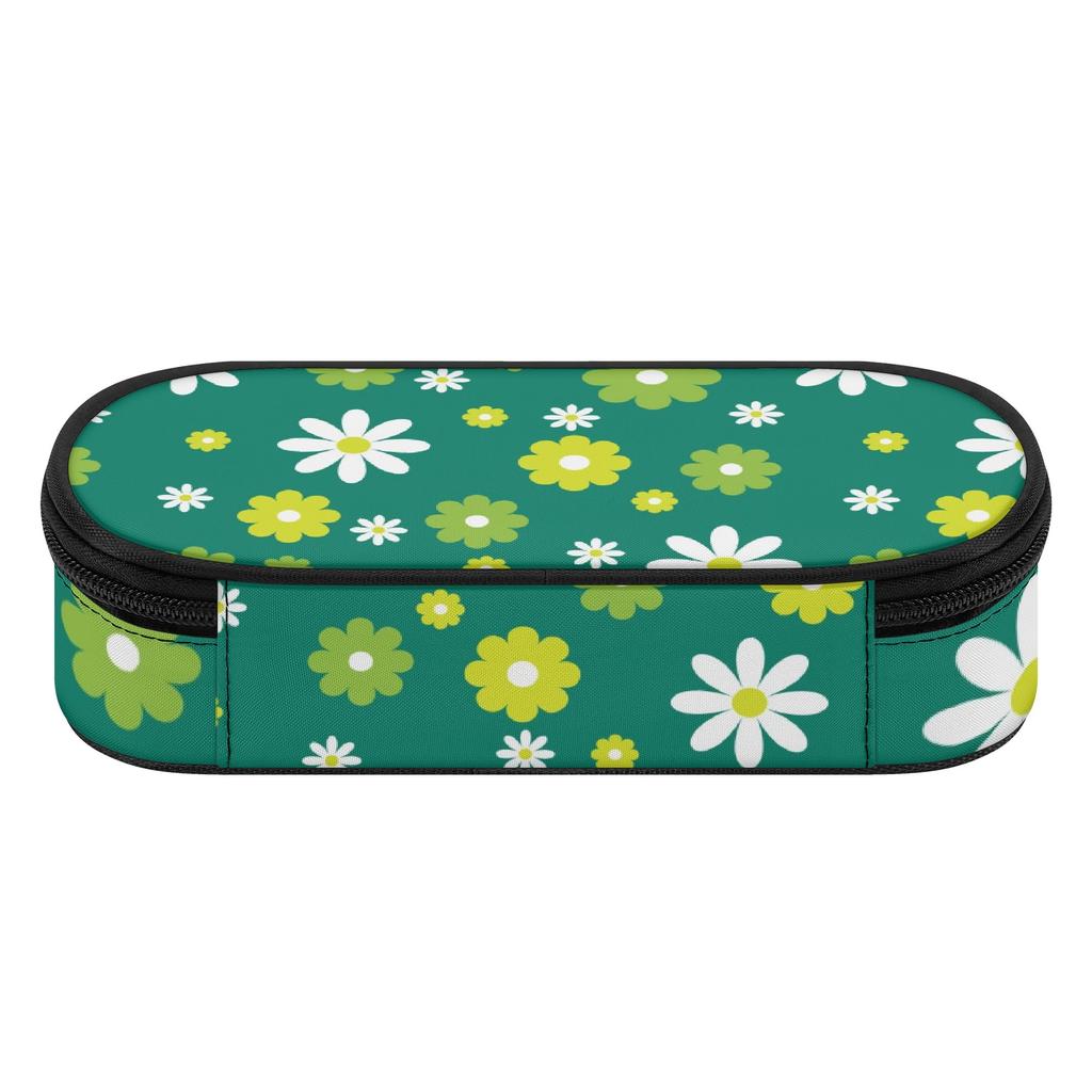 Pen Case 300D Polyester Large Capacity Smooth Zipper with Main Compartment Mesh Pocket and Pen Slots for School and Study