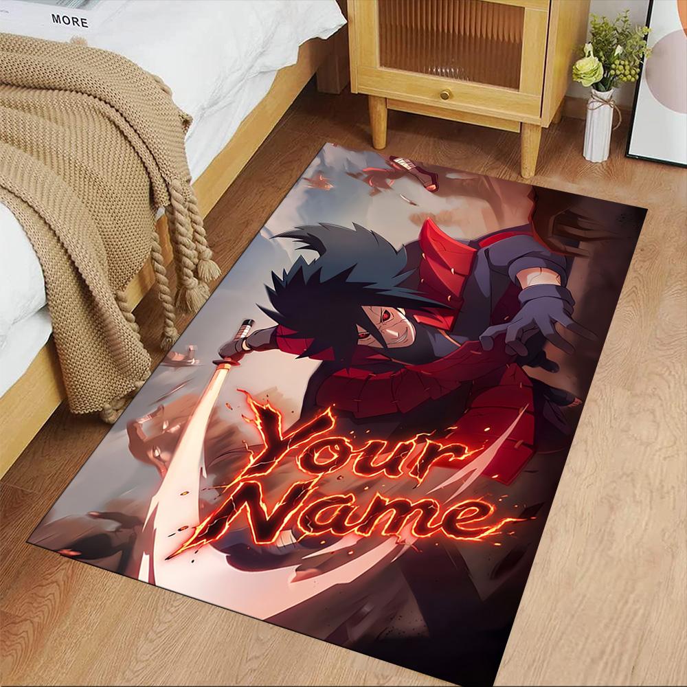 Naruto Character Customize Text Area Rug Perfect for Decorate Room Playrooms Study Room Dining Room Anti-slip Rug Anime Office Decor Wedding Party Gif