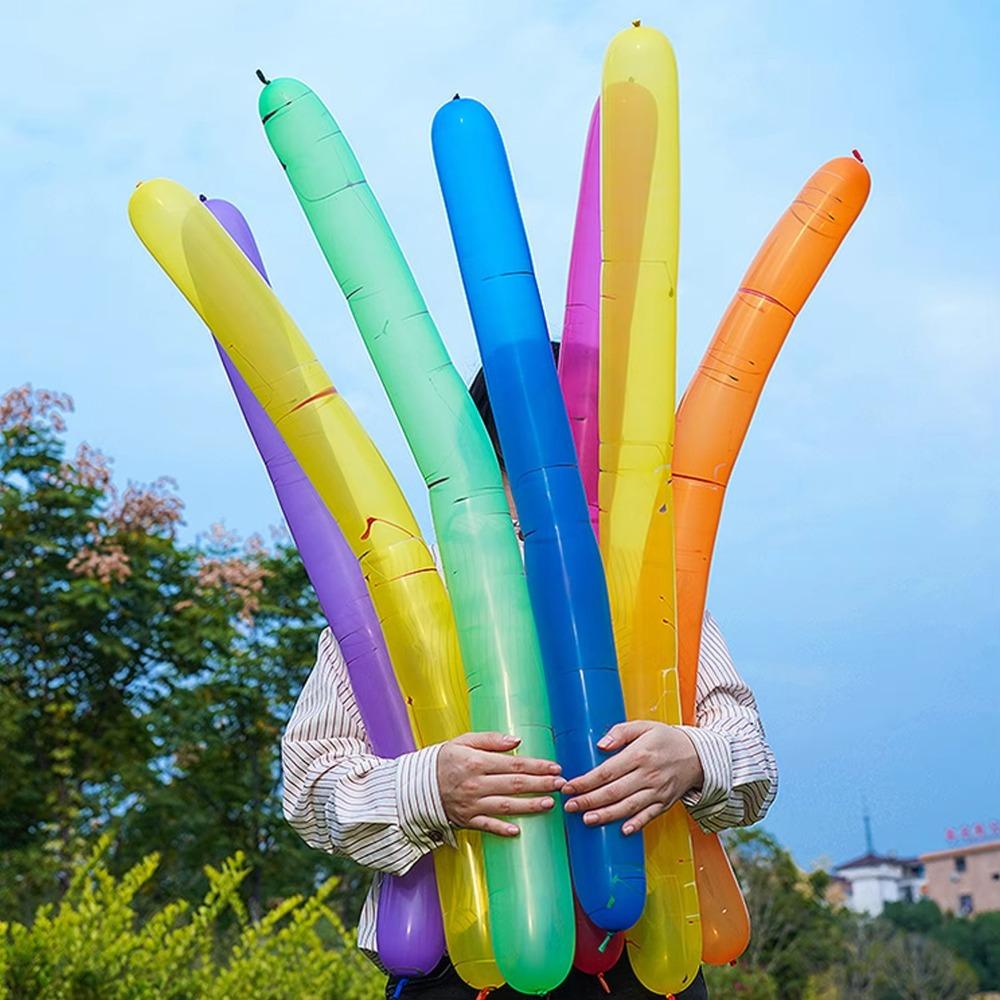 20/50/100Pcs Thickened Long Latex Rocket Balloons Mixed Color Inflatable Toys  Birthday Party Decor
