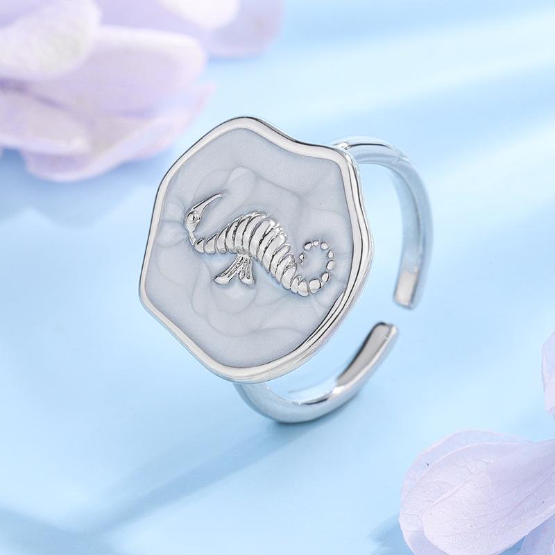 

Fashion Creative Seahorse 925 Sterling Silver Jewelry Personality Animal Opening Rings R260 серебряный