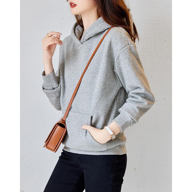 Demana Damen Fleecegefütterter Kapuzenpullover