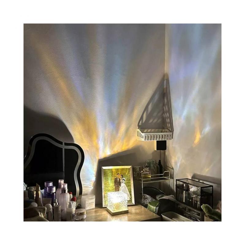 Kostka Polární záře 16 barev Dynamické noční světlo s vlnami a dálkovým ovladačem