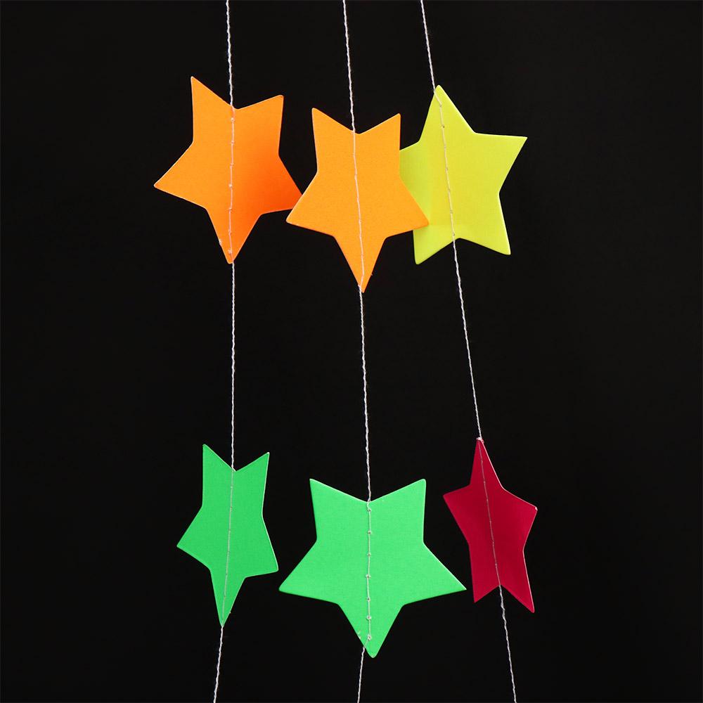 2m Neon Fluorescent Garland Colorful Glow Pennant  Wedding Celebrations