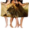 Home bath towels for the body towels bathroom quick drying microfiber beach towel Oil painting style man large sports towel