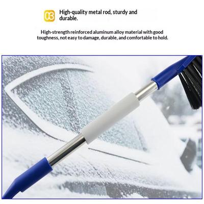1Pcs Car Cleaning Tools Multifunctional Snow Shovel Windscreen Shovel Scraper Windscreen Soft Microfibre Long Handle Brush