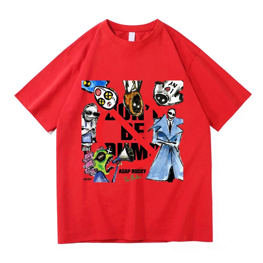 A Rocky 2026 New Album Dont Be Dumb Tee Shirt Fashion Unisex Women Clothing Harajuku High Quality Tops Cotton TShirts Vintage