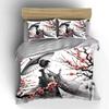 Elegant Sakura and Woman Bedding Set for Kids Luxury Gift 3pcs Digital Print Comforter Set Soft Comfortable Breathable