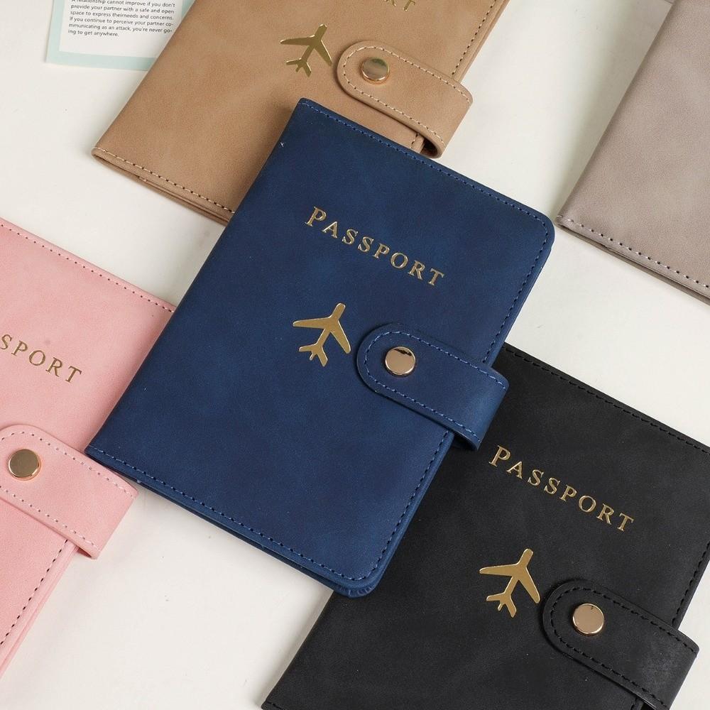 Waterproof Travel Passport Covers Buckle Hasp Leather Passport Holder PU Leather Passport Covers Case Travel Accessories