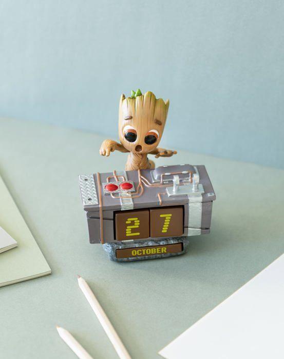 Calendrier Perpetuel - Grupo Erik - CP3D03 - Figurine Baby Groot - Deco Bureau - Pour Enfant