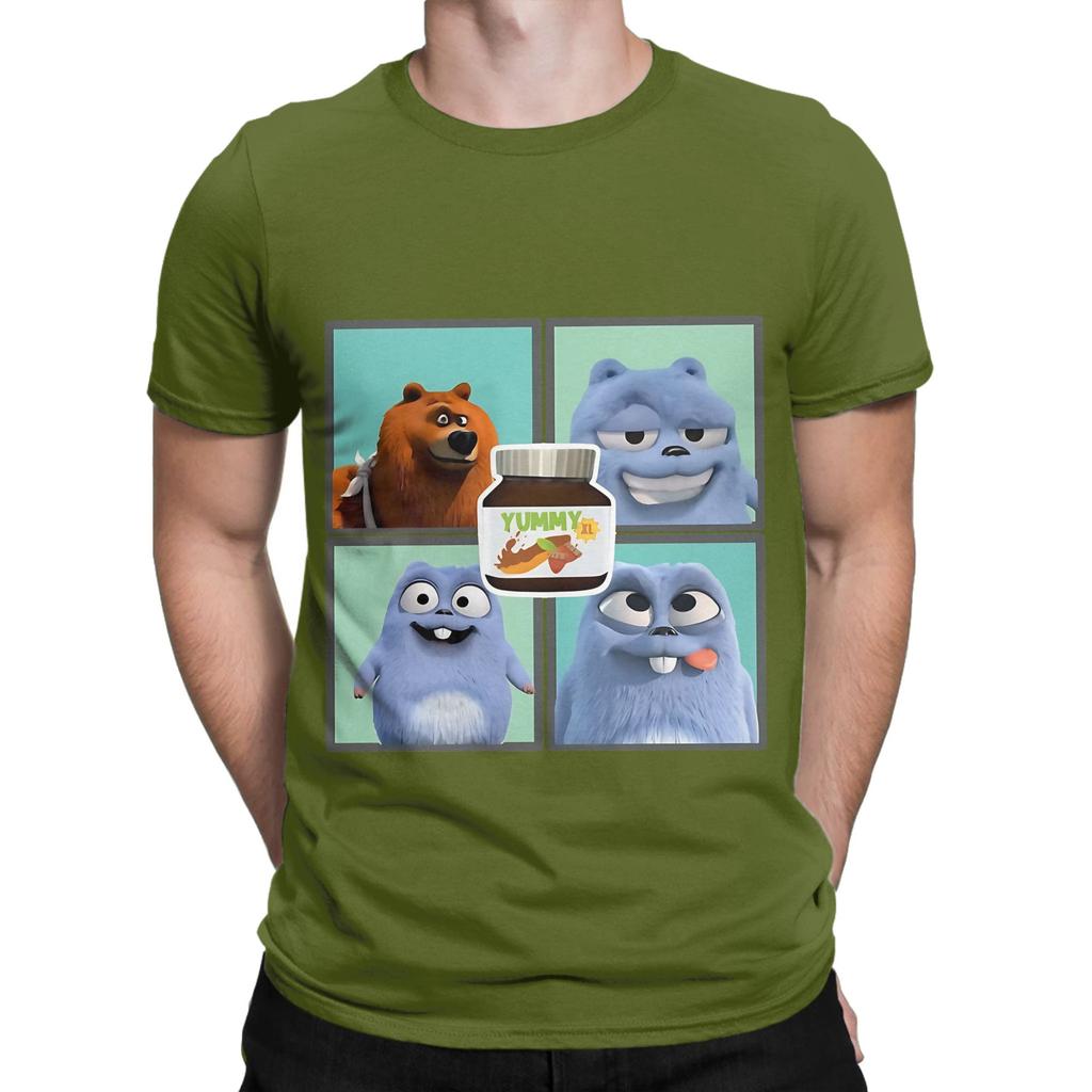 Grizzly and the lemmings Funny 100 Cotton TShirt Grizzy and the Lemmings Tees Tops For Unisex