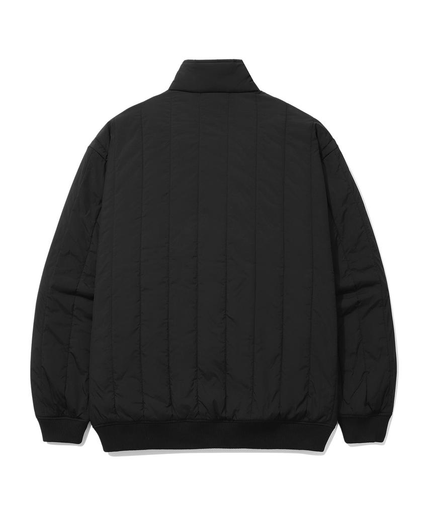 COVERNAT Quilted Half Zip Oversized Sweatshirt Black