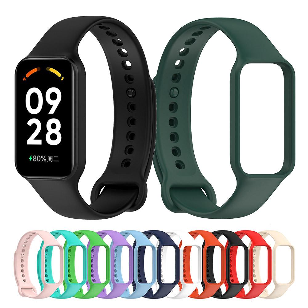 Siliconen Polsband Riem Voor Xiaomi Smart Band 8 Active Armband Horlogeband voor Redmi Band 2