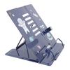 Book Holder Desk Reading Display Stand Stable Metal Steel Plate Adjustable for Tablets Phones Astronaut Pattern Blue