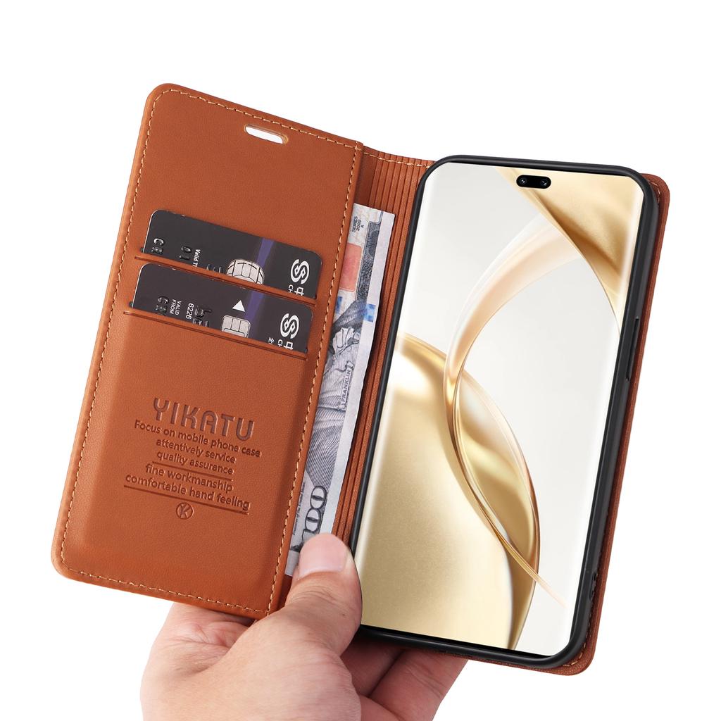 YIKATU YK-001 For Honor 200 Pro 5G PU Leather Wallet Stand Case Anti-Drop Cell Phone Cover