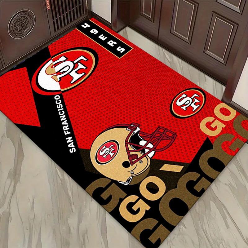 San Francisco 49ers Teppich für Wohnzimmer Schlafzimmer Zuhause Sofadekoration, Kinderspiel rutschfeste Fußmatte